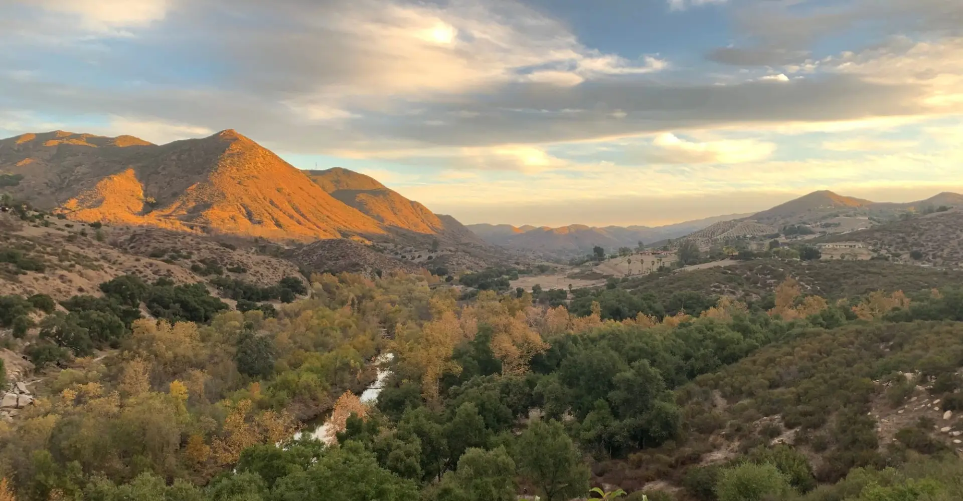 The Santa Margarita River valley in Fallbrook